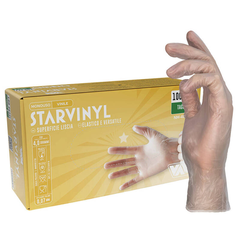 Manusi Vinyl (M) Starvinyl transparent 4g. fara pudra (100) [10] NM-40VT/S [567]