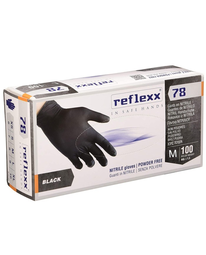 Ref Manusi Nitril (M) R78 negre fara pudra (100) [10] /401512000