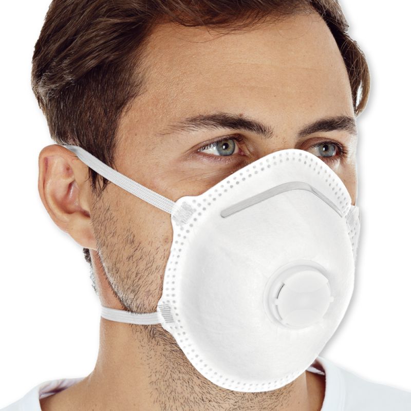 Respirator FFP2, cu valva, alba (10 b)[200] 2933P