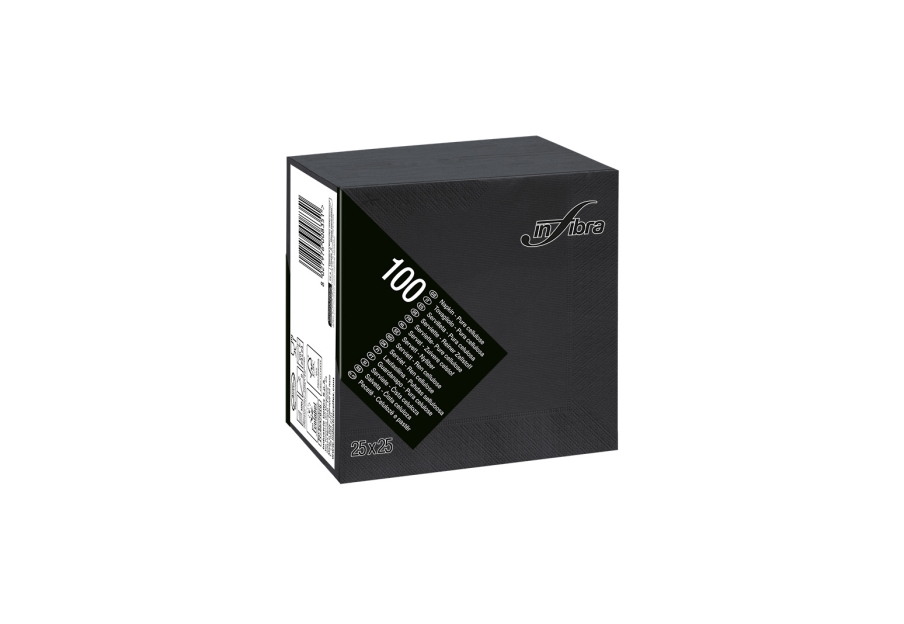 Celt Servetele 25x25, TOUCH BLACK (100 buc.), celuloza 100%, 2 str. (100x30) I-0341