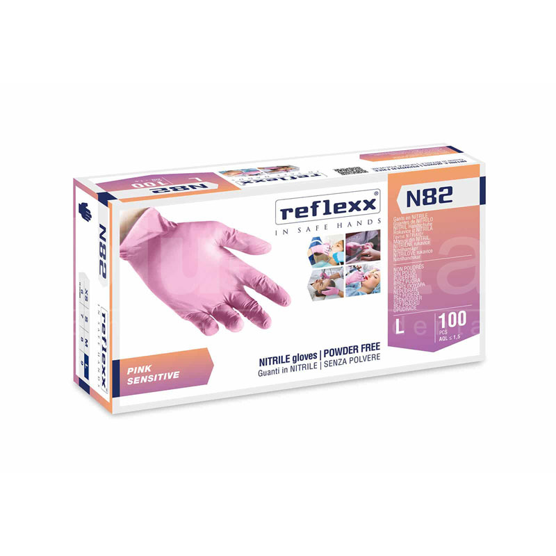 Manusi Nitril N82, roz, fara pudra (100) [10]/ 401512000